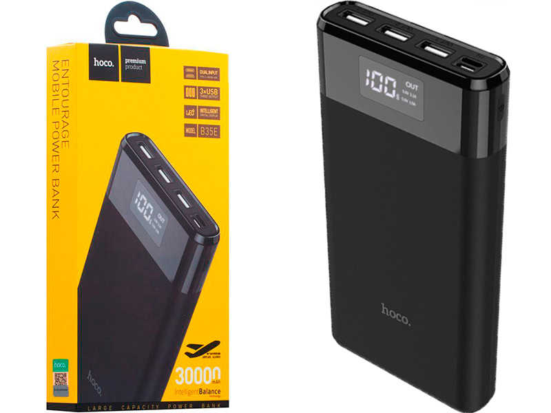 hoco b35e bateria mobile power bank 30000mah opakowanie czarny kolor